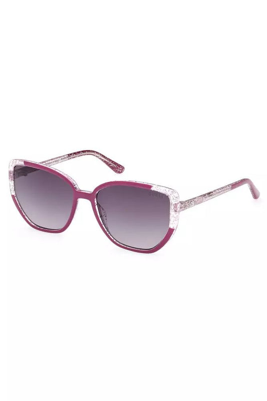 Guess Jeans Chic Purple Square Frame Sunglasses