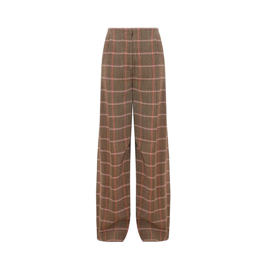 Lardini Elegant Brown Viscose Pants for Sophisticated Style