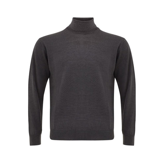 FERRANTE Elegant Gray Wool Sweater for Men