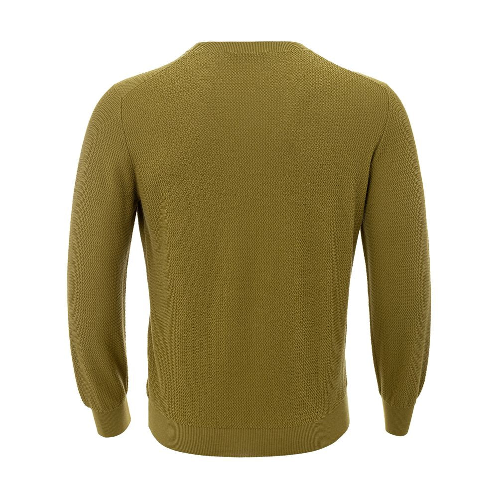 Gran Sasso Elegant Green Cotton Sweater for Men