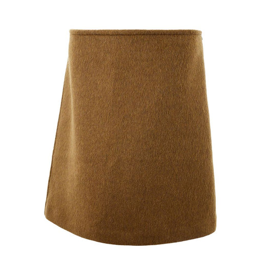 Bottega Veneta Elegant Wool Brown Skirt for Sophisticated Style