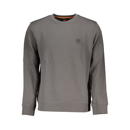 Hugo Boss Gray Cotton Sweater