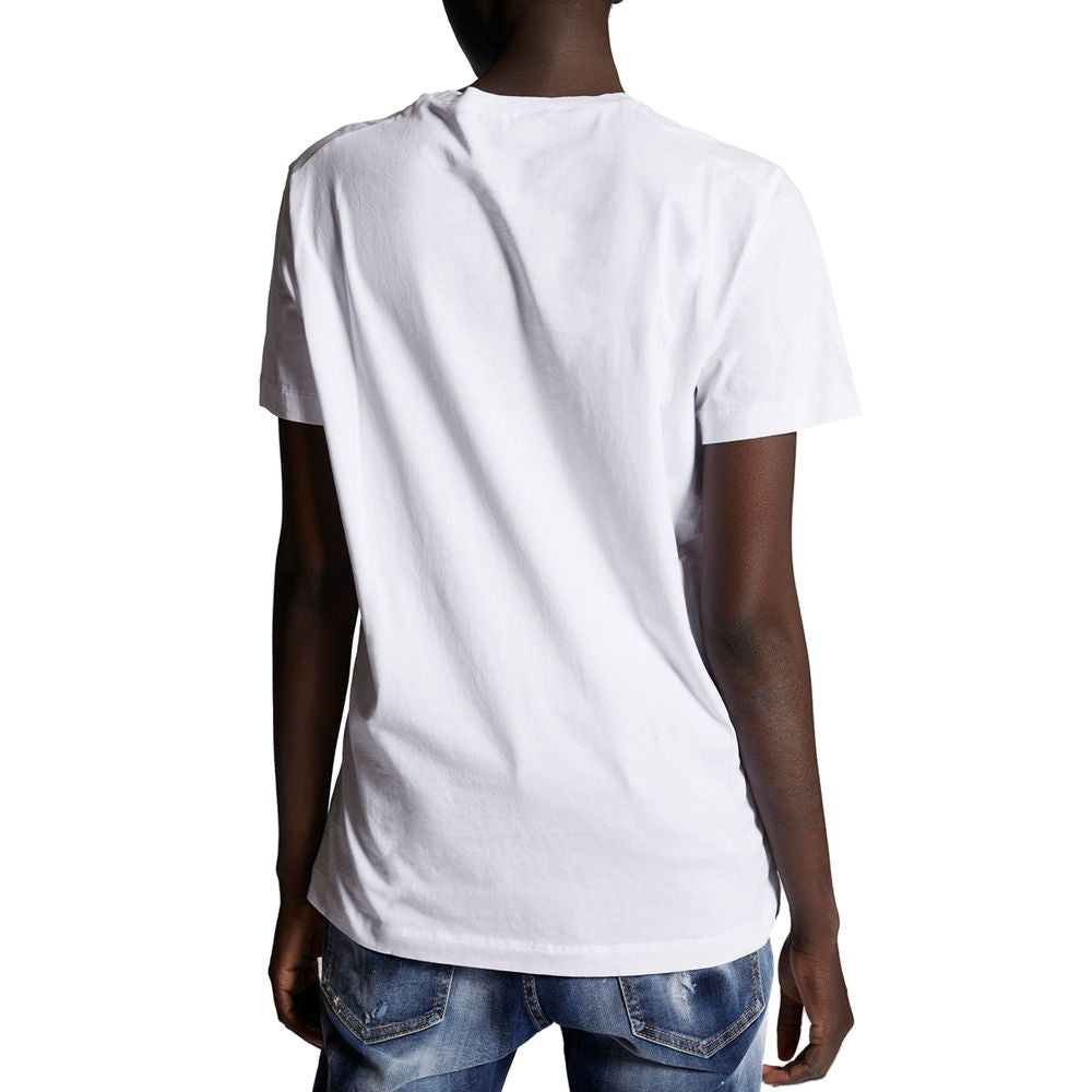 T-shirt di cotone bianco dsquared²