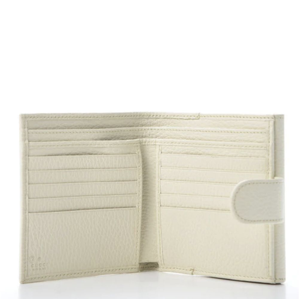 Gucci Elegant Ivory Leather Bifold Wallet