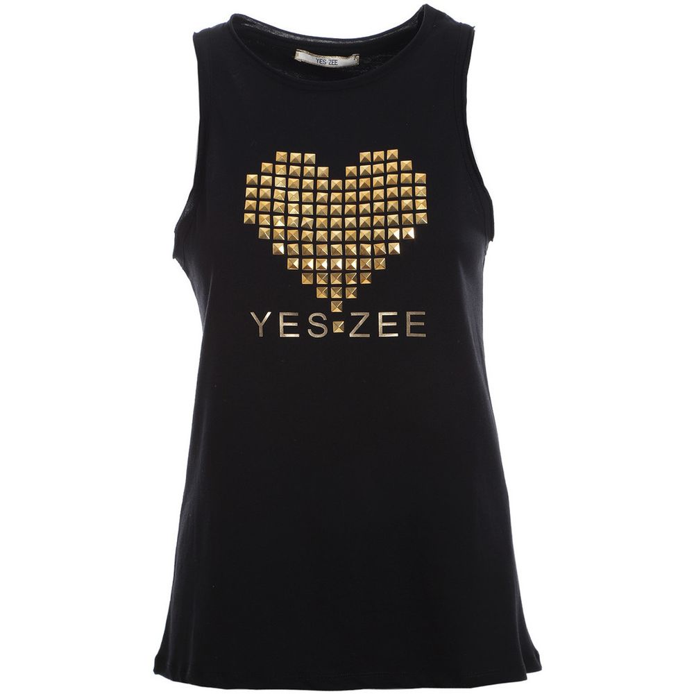 Yes Zee Chic Studded Cotton Tank Top
