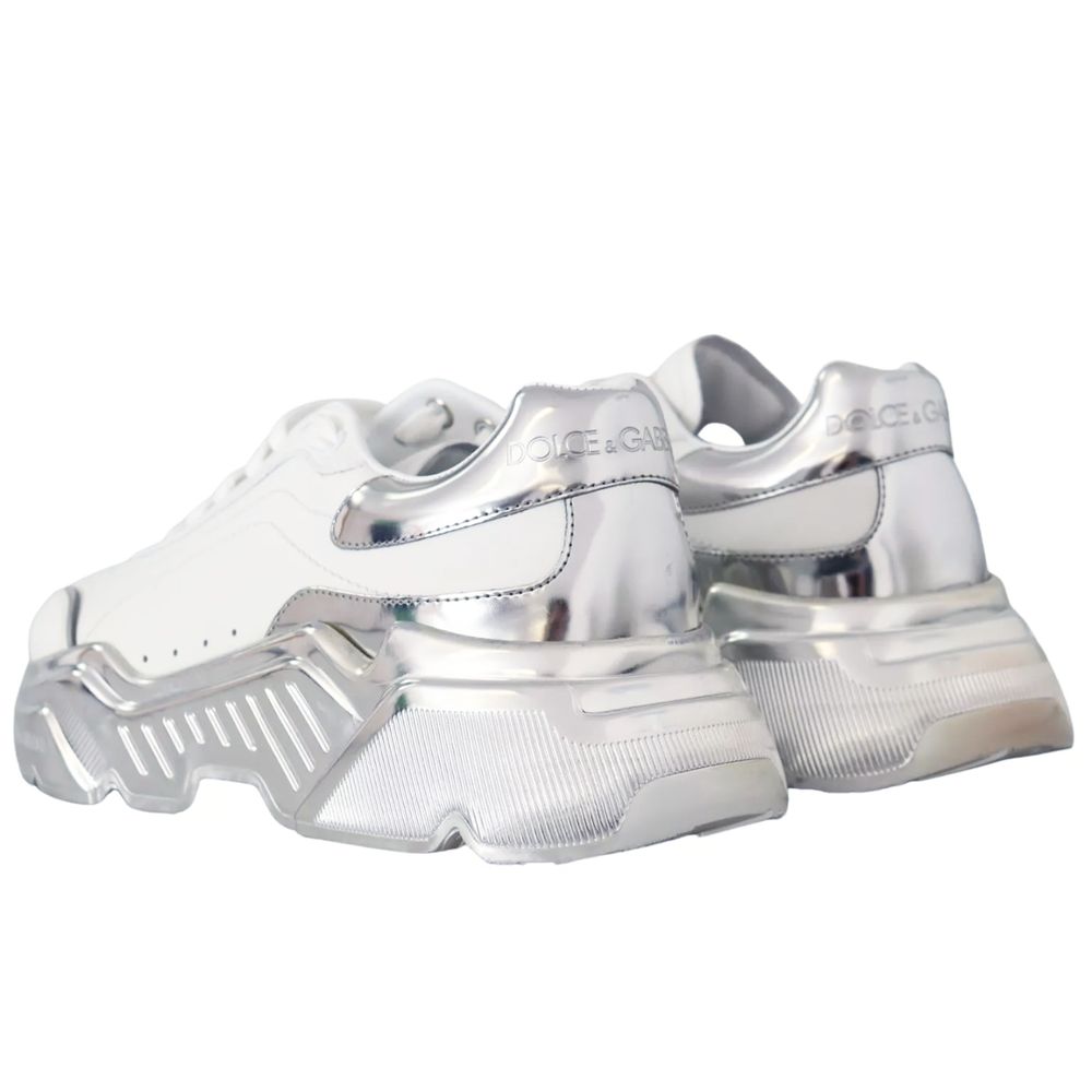 Dolce & Gabbana White Leather Di Calfskin Sneaker