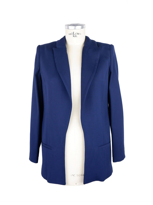 Elisabetta Franchi Elegant Blue Front-Open Jacket
