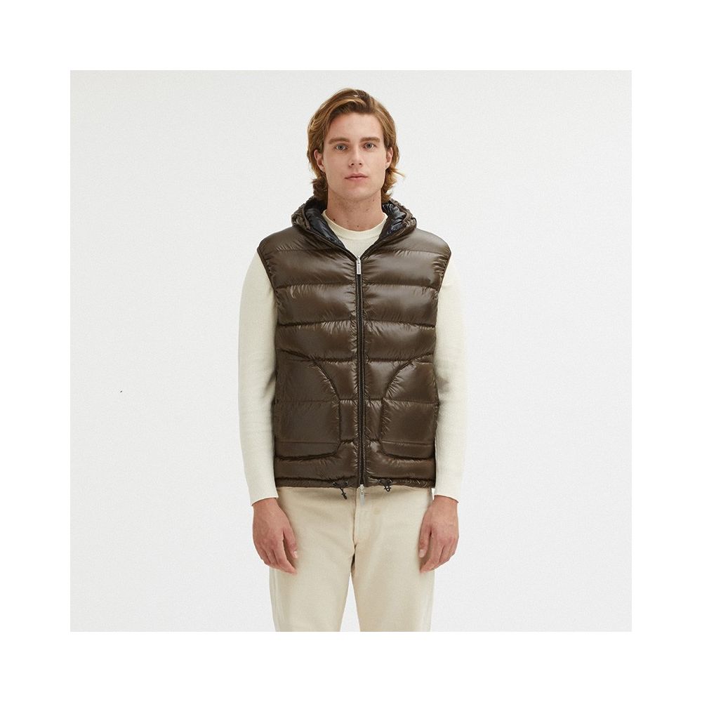 Centogrammi Reversible Hooded Duck Feather Vest