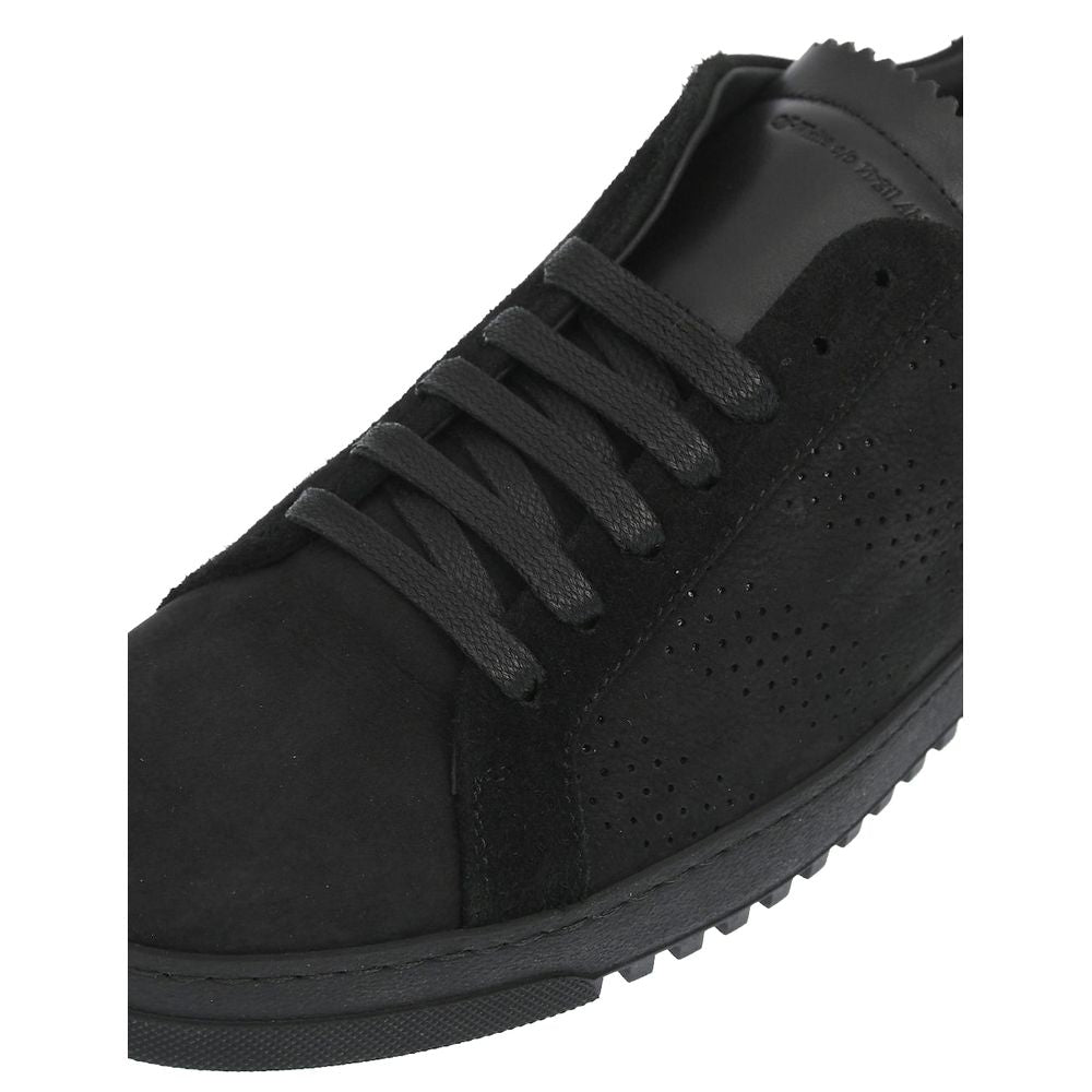 Sneaker Di-Calfskin en cuir noir blanc cassé