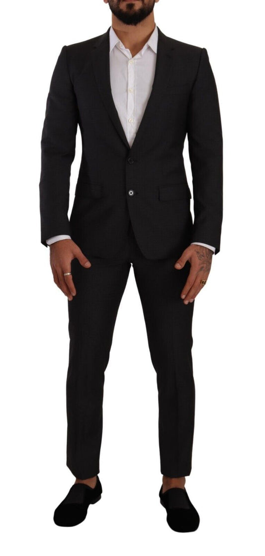 Dolce & Gabbana Black Martini Suit poitrine de 2 pièces