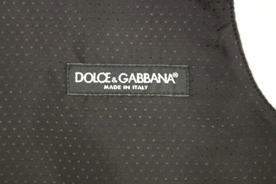 Dolce & Gabbana Grey Woll Mischweste Gilet Westen