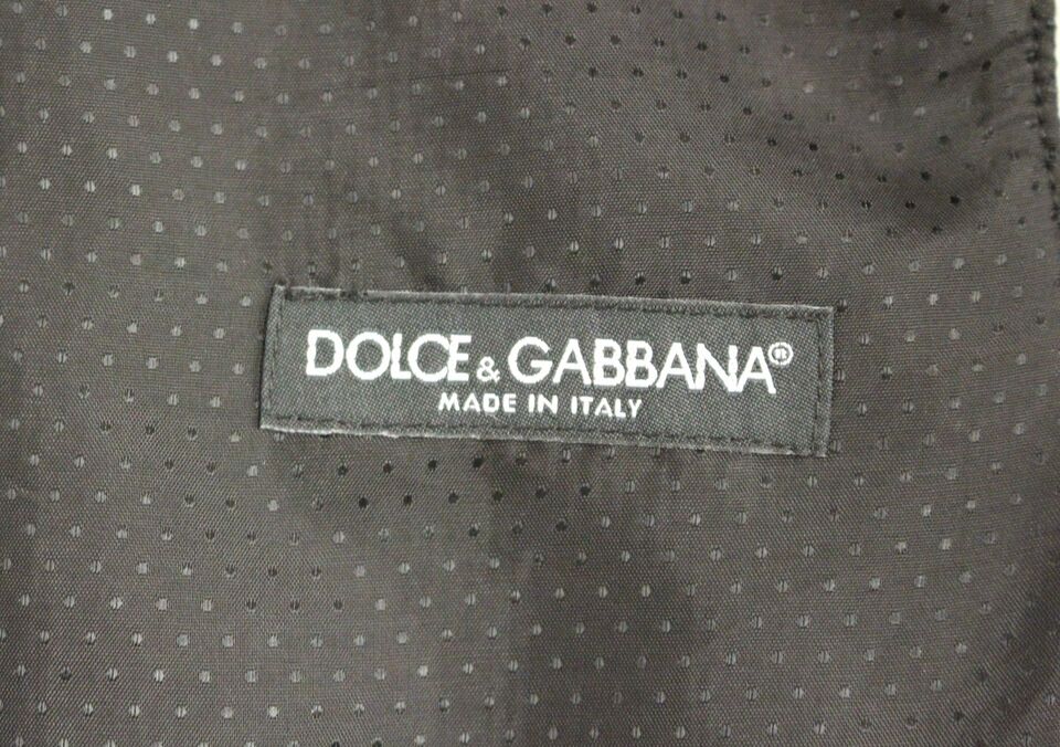 Dolce & Gabbana Grey Woll Blend Logo Weste Gilet Westen
