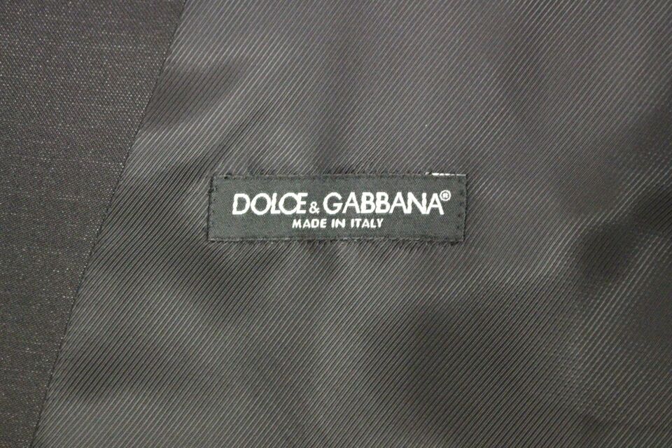 Dolce & Gabbana graue Wolle Seidenkleid Weste Gilet Westen