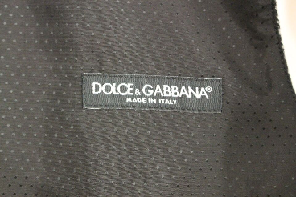 Dolce & Gabbana Grey Cotton Blend Logo Vest gilet Weste