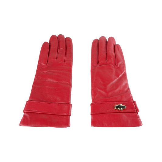 Classe Cavalli Red Leather Di Glove en peau d'agneau