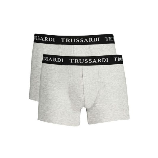 Trussardi Gray Cotton Underwear