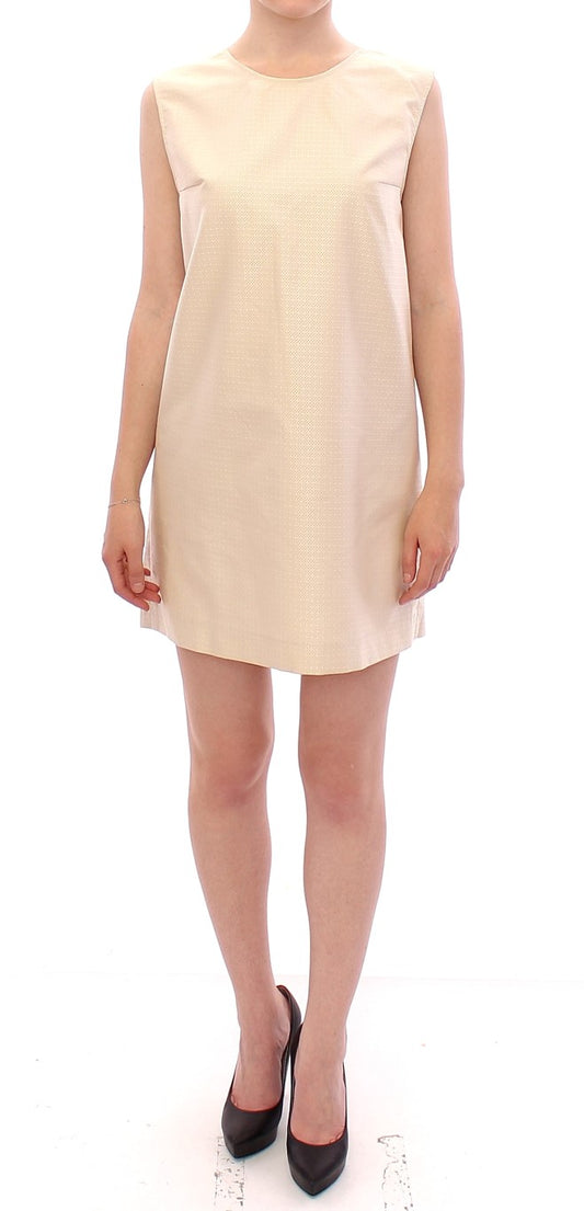 Andrea Incontri beige ärmellose Schicht Mini Kleid