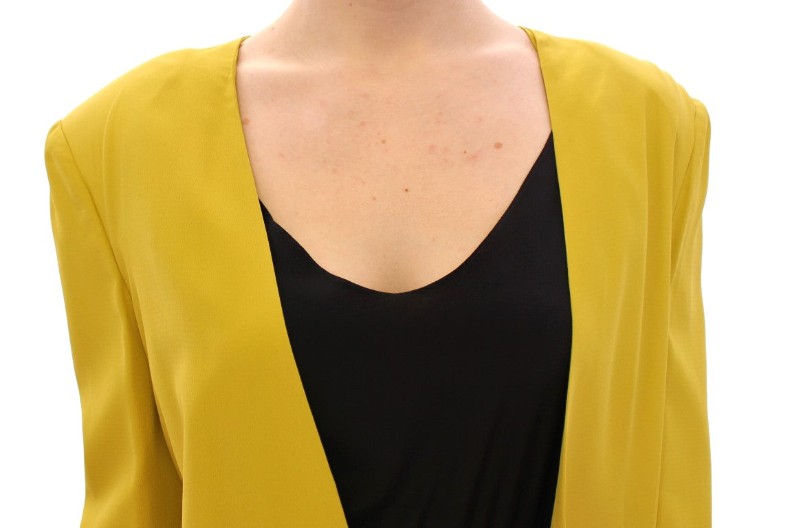 Lamberto Petri Mustard Yellow Silk Blazer veste