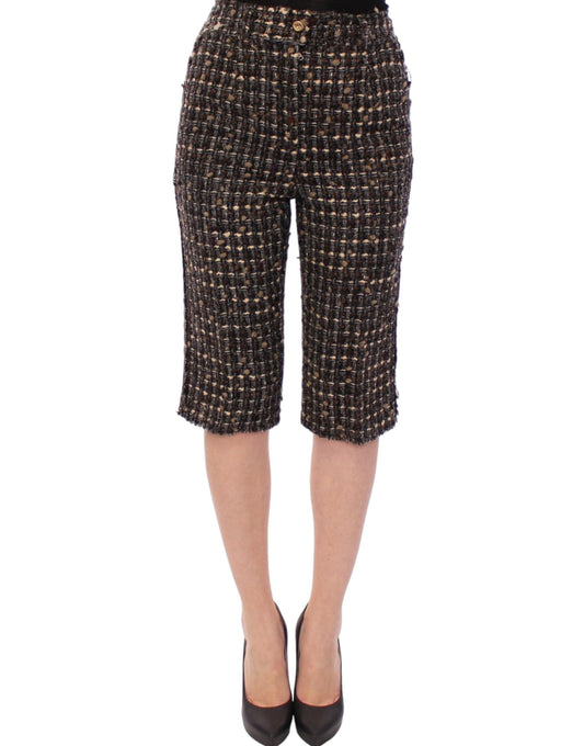Dolce & Gabbana Pantalons de shorts en laine multicolore