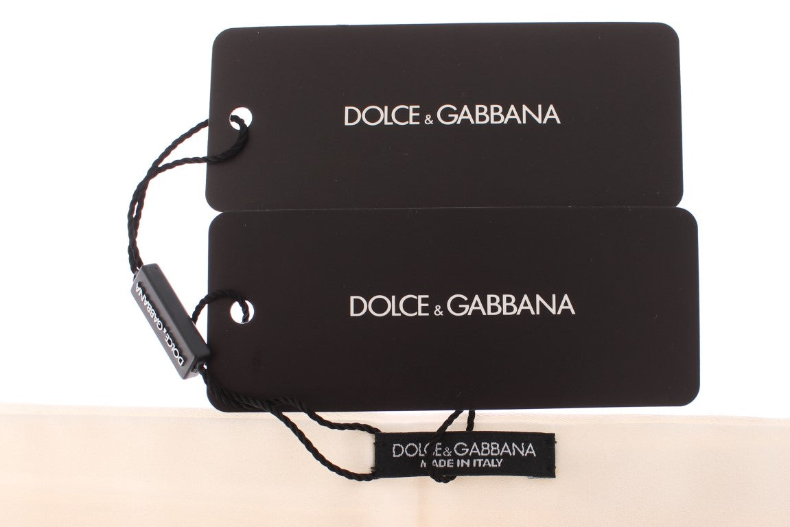 Dolce & Gabbana weißer Rauchgürtel Seidenkummerbund