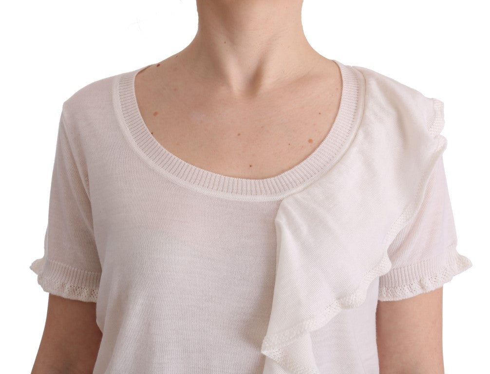 T-shirt a camicetta da top lana white al 100% lana