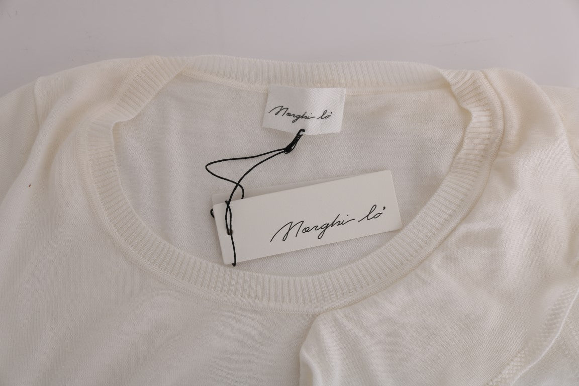 T-shirt a camicetta da top lana white al 100% lana