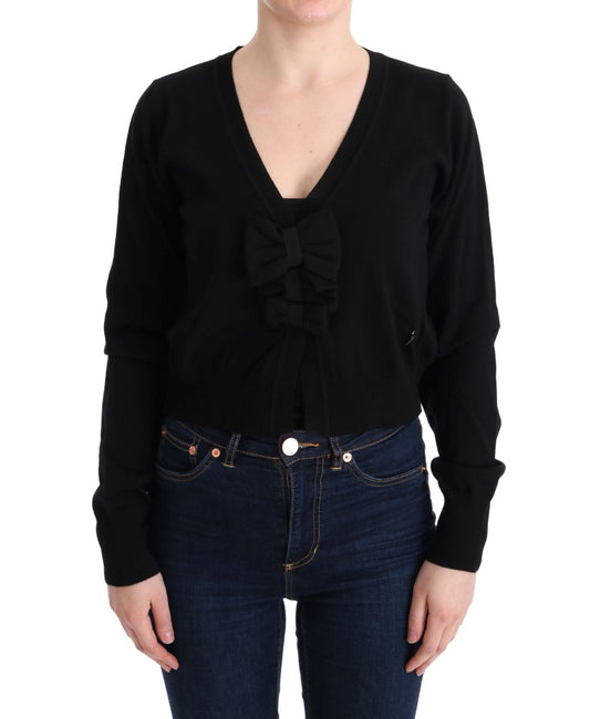 Marghi Lo 'schwarzer Wollbluse -Pullover