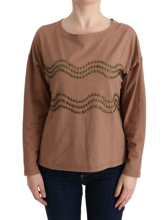 John Galliano Brown Cotton Biltded Sweater