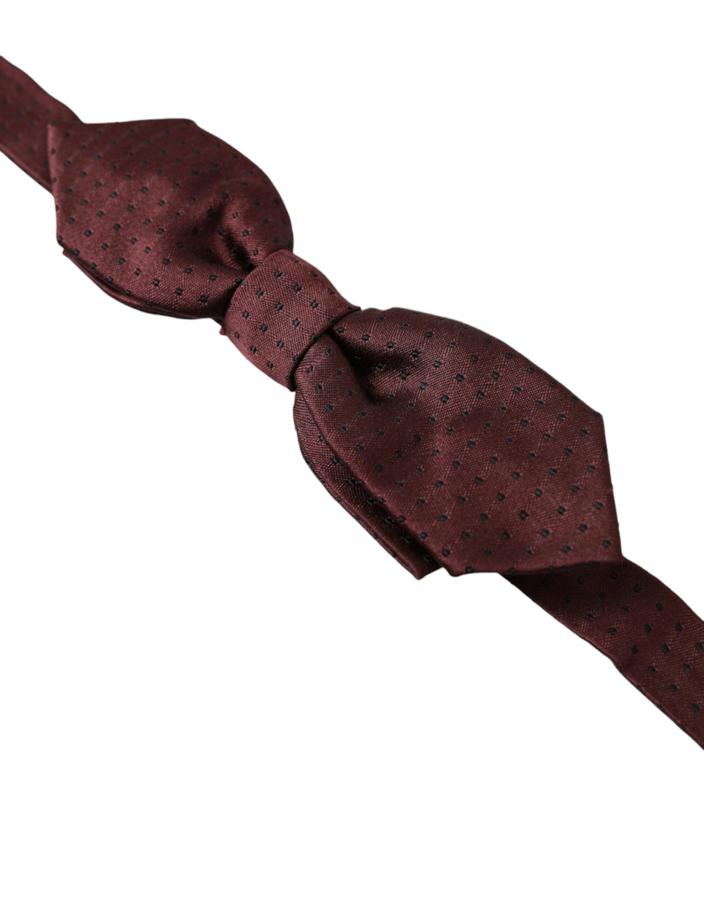 Dolce & Gabbana Elegant Bordeaux Silk Bow Tie