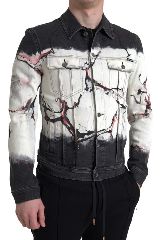 Dolce & Gabbana Multicolor Cotton Stretch Denim Jacket