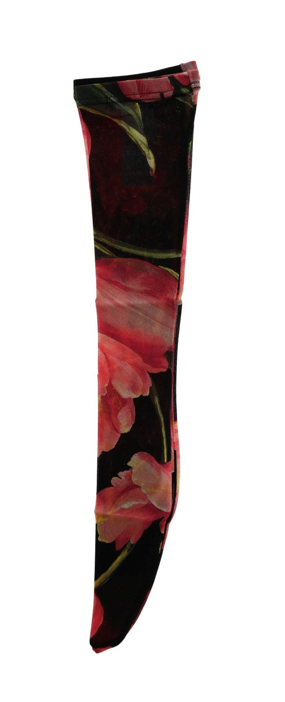 Dolce & Gabbana Multicolor Blumen -Tulip -Nylonsocken