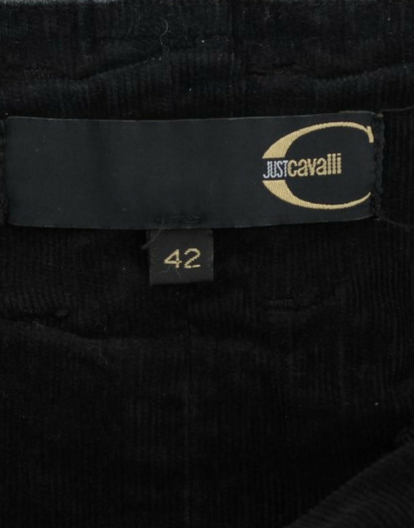 Cavalli Black Cord Bleistiftrock