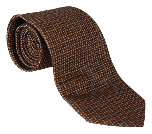 Dolce & Gabbana Brown Moderned Wide Silk Necktie