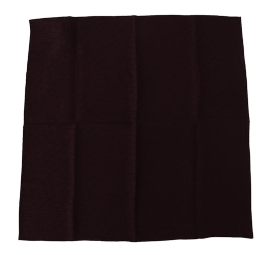 Dolce & Gabbana Braune Seide Mischung Quadratwackel Taschentuch Schal