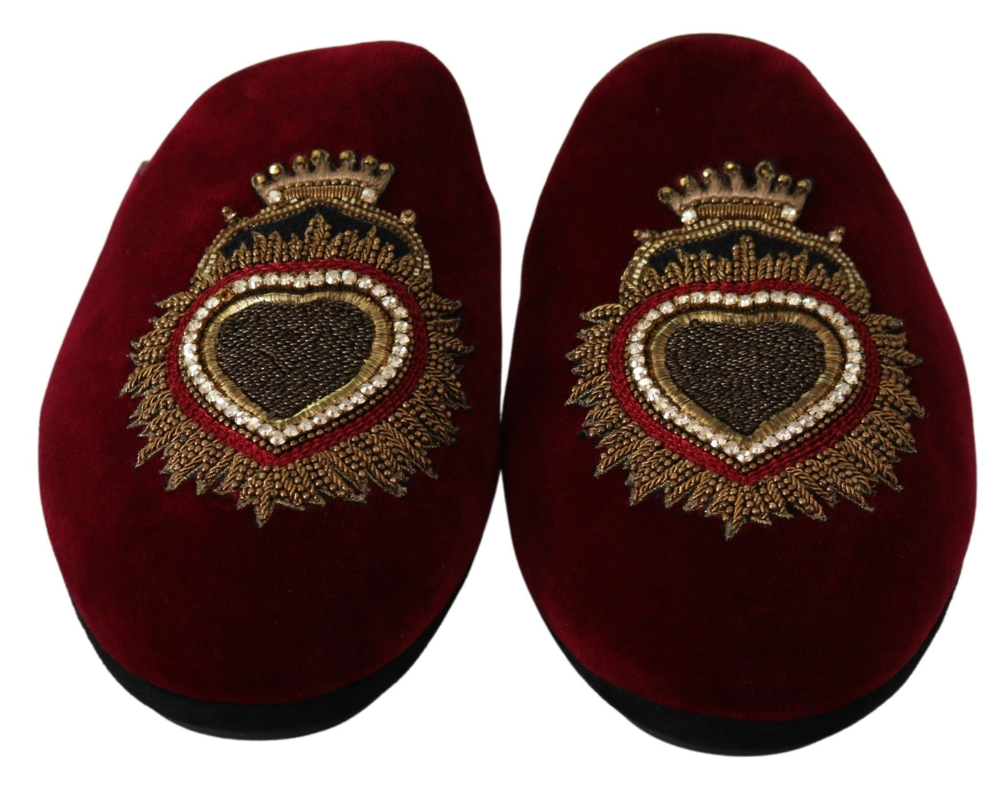 Dolce & Gabbana Red Velvet Sacred Heart ricami Shides Scarpe