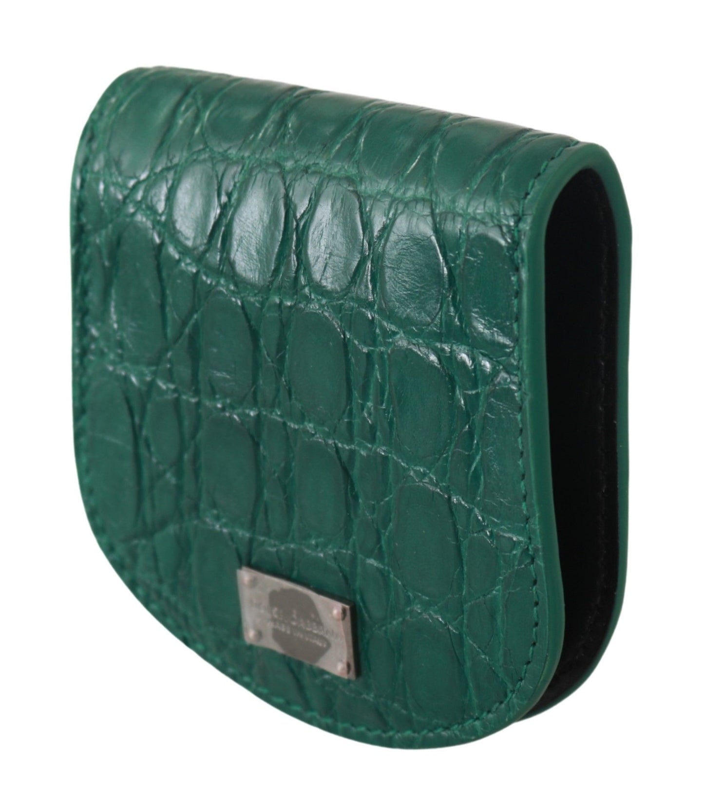 Dolce & Gabbana Green Exotic Skins Condom Case Halter Brieftasche