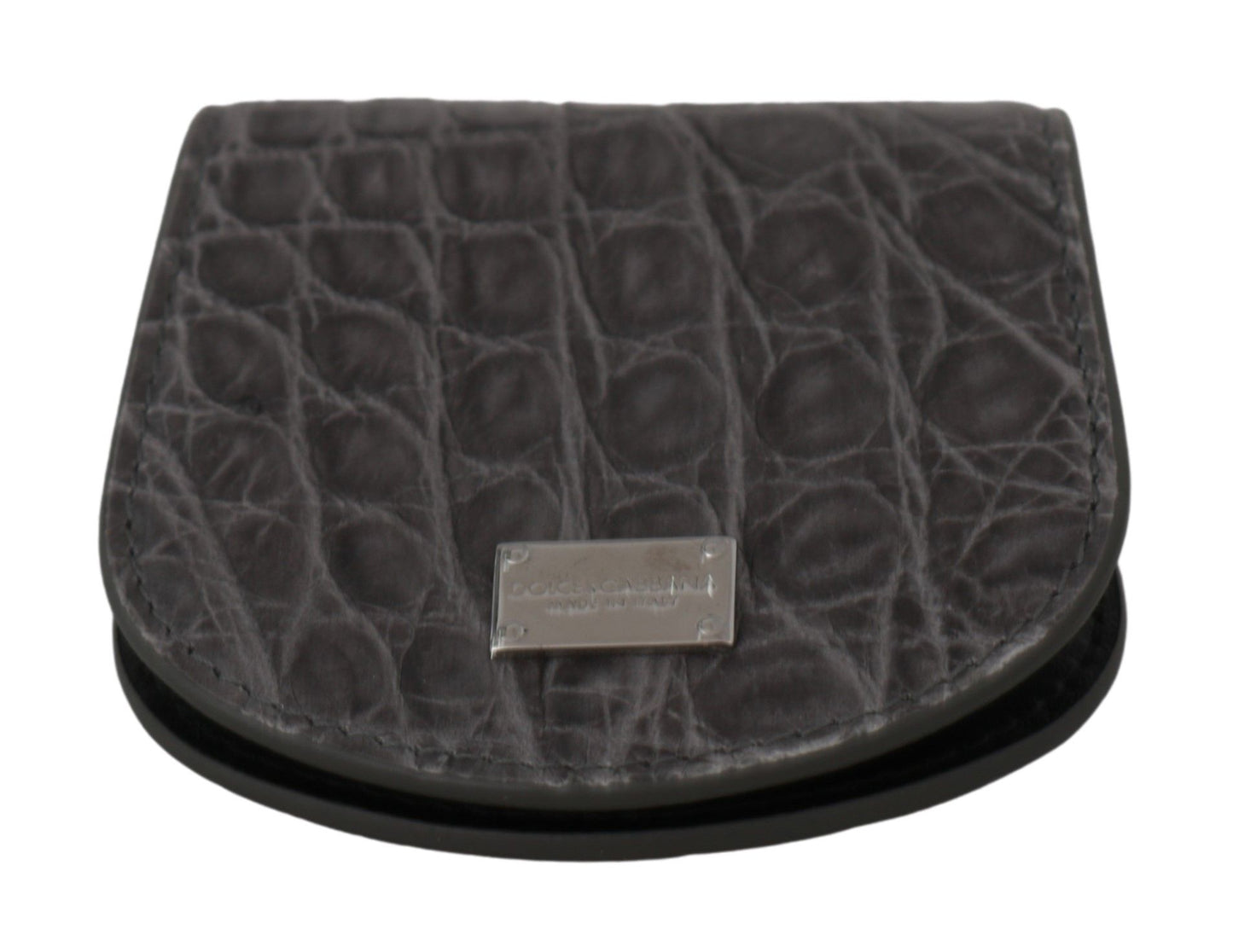 Dolce & Gabbana Grey Exotic Haut Kondom Hülle Halter Tasche Brieftasche