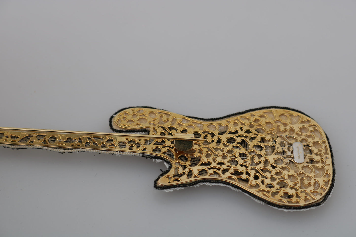 Dolce & Gabbana Gold en laiton de guitare perlée Broche accessoire