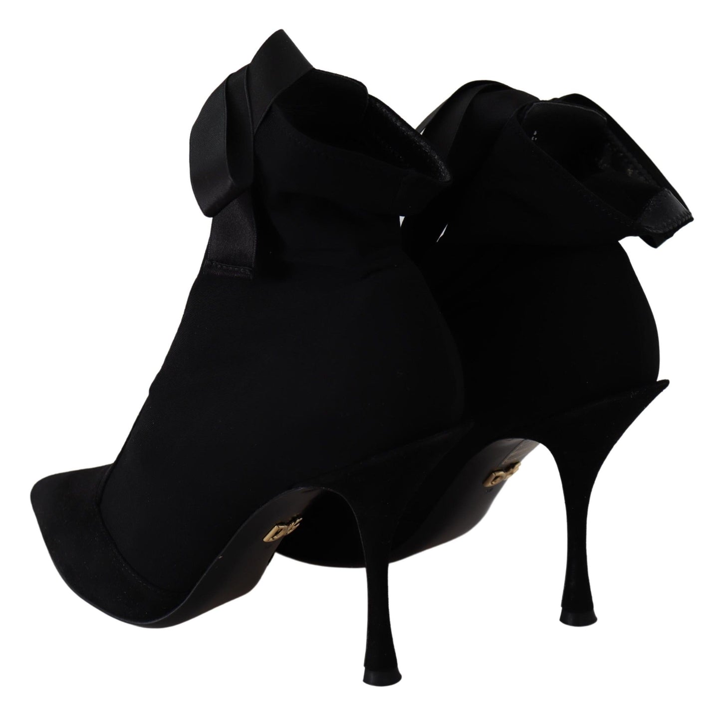 Dolce & Gabbana Black Stretch Kurzer Knöchelstiefel Schuhe