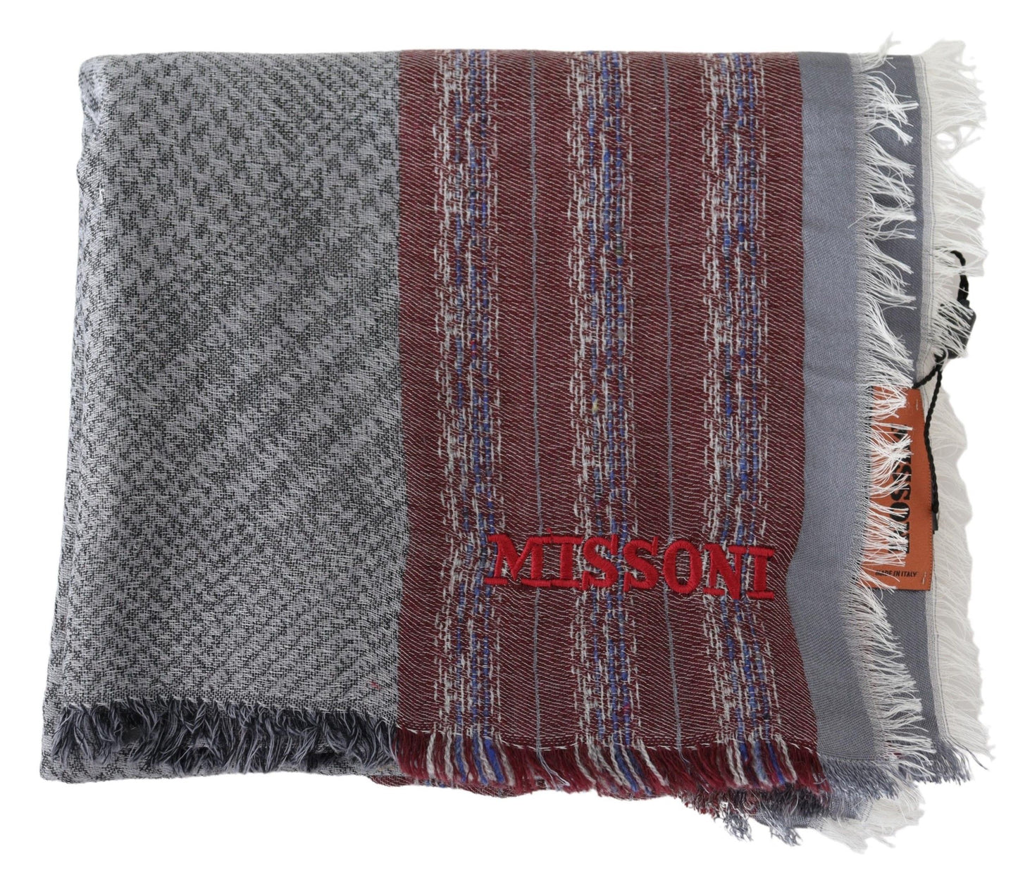 Missoni Multicolor Woll Mischung gemustert Unisex Neck Wrap Schal