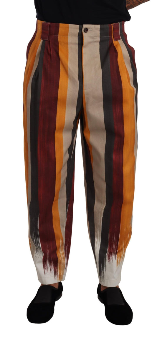 Pantaloni pantaloni a strisce multicolore Dolce & Gabbana