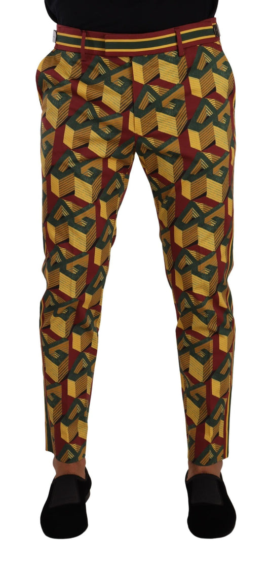 Dolce & Gabbana Multicolor LOGO MANIA Pantaloni pantaloni affusolati
