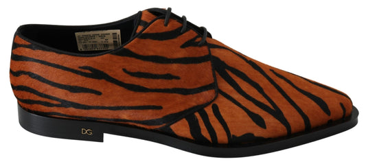 Dolce & Gabbana Orange Pony Haare formelle Kleiderbroque Schuhe