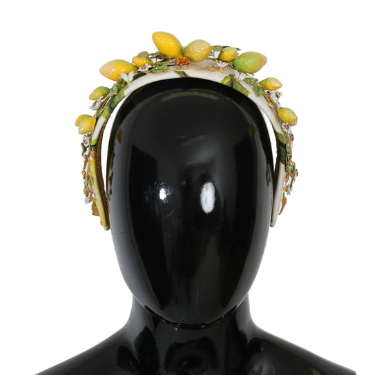 Dolce & Gabbana gelbe Zitronen Sizilienkristall Diadem Tiara Stirnband