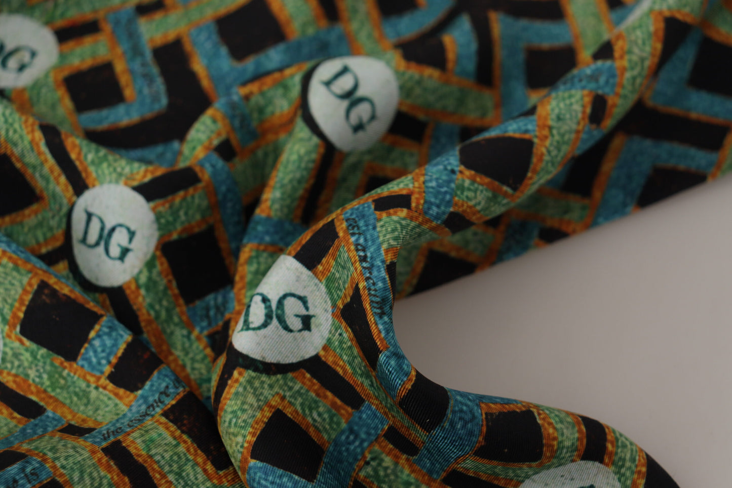Dolce & Gabbana Multicolor DG Logo Scialgola Warm Neck Wrap Scarf