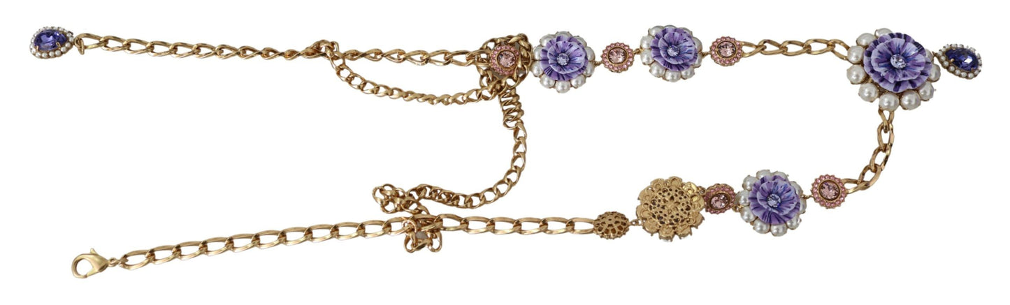 Dolce & Gabbana Gold Cristalli floreali Cristalli viola abbelliti