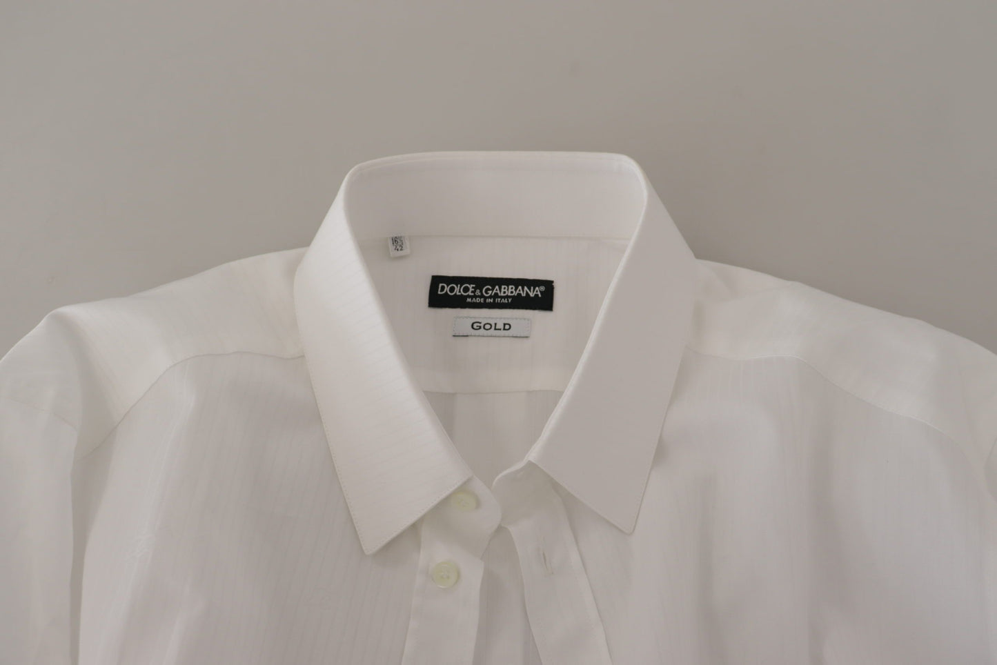 Dolce & Gabbana White Slim Fide Cotton Formale Shirt
