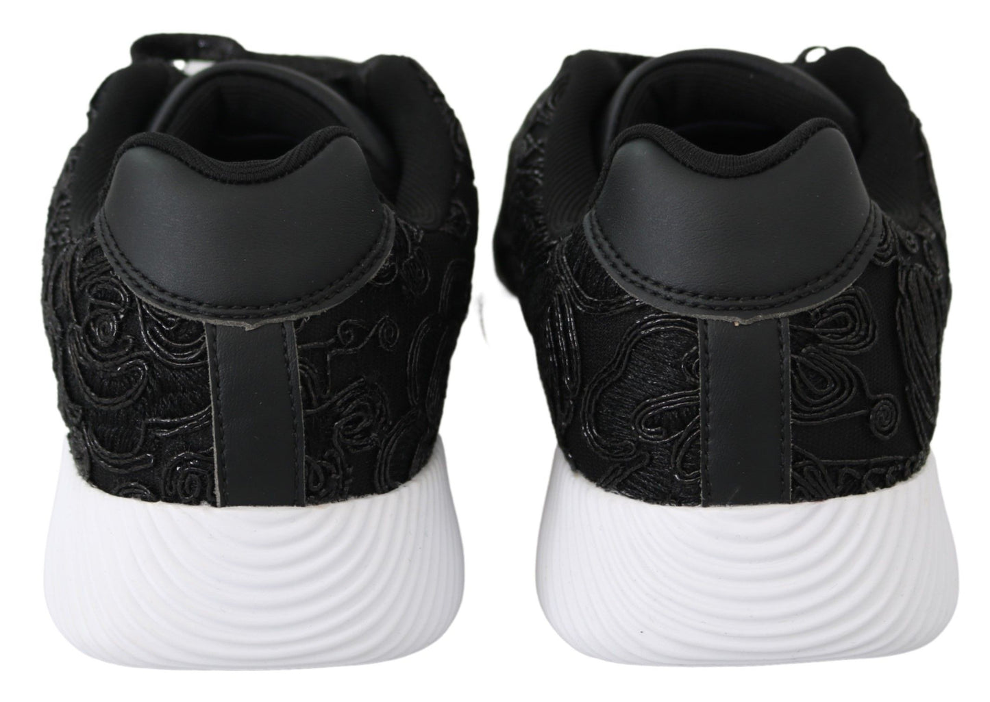 Plein Sport Black Polyester Runner Joice Sneaker Scarpe