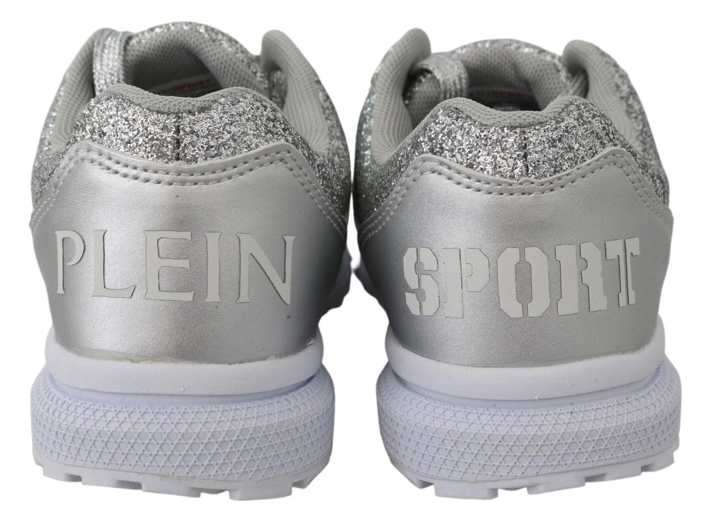 Plein Sport Silver Polyester Runner Jasmines Sneaker Scarpe