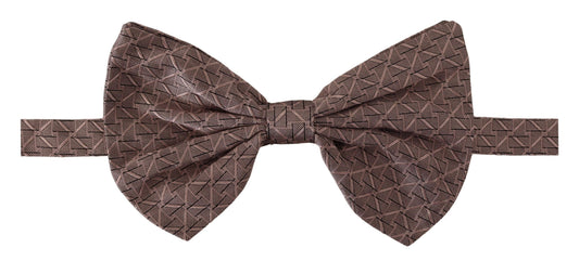 Dolce & Gabbana Grey Fantasy Print Verstellbarer Nacken Papillon Fliege Krawatte